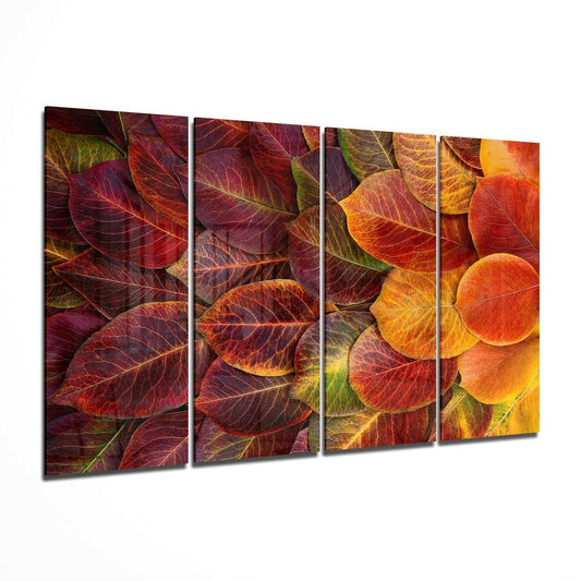 Autumn Leaves glass wall art