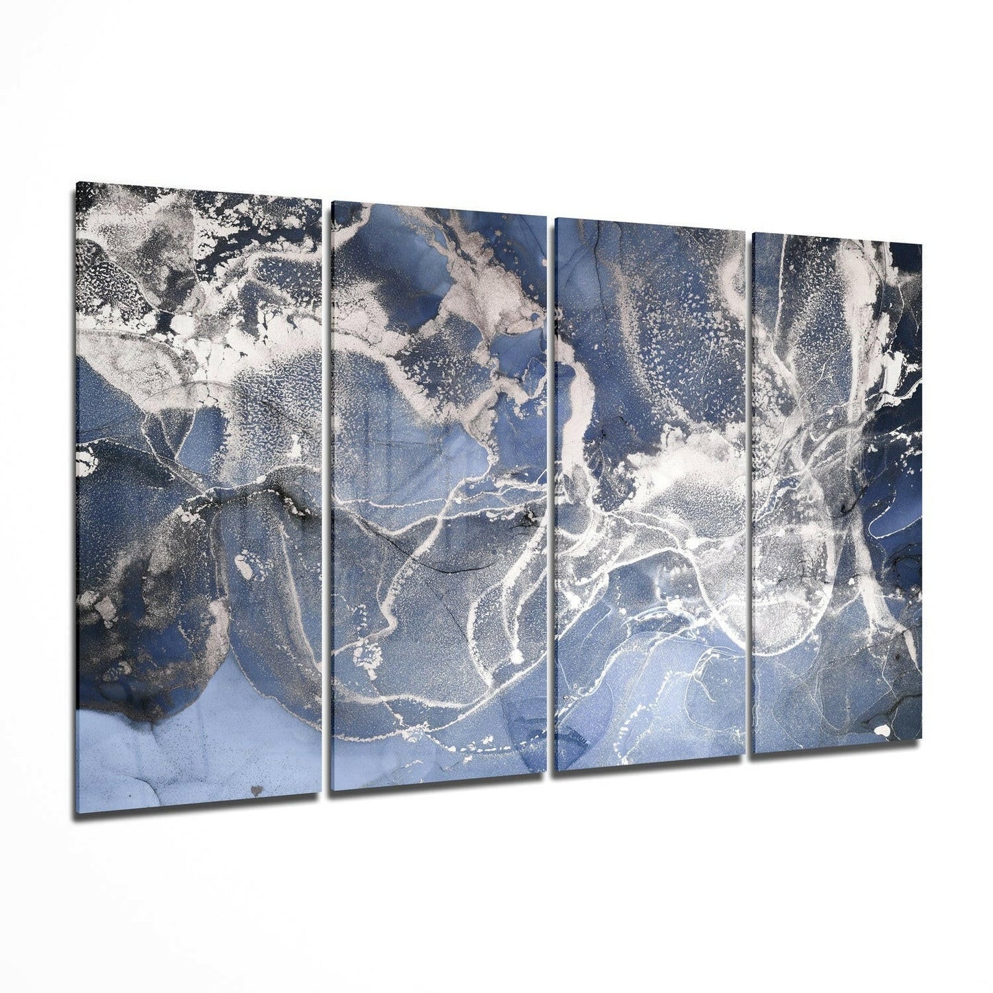 Marble pattern 4-piece tempered glass wall art