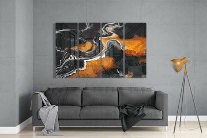 Marble Lava 4-Piece Glass Wall Art