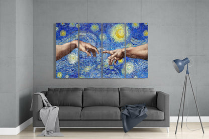 The Creation 4-Piece Glass Wall Art