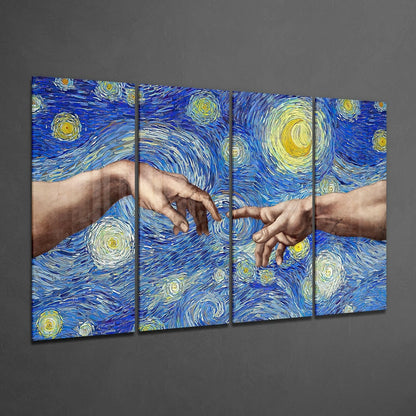 The Creation 4-Piece Glass Wall Art