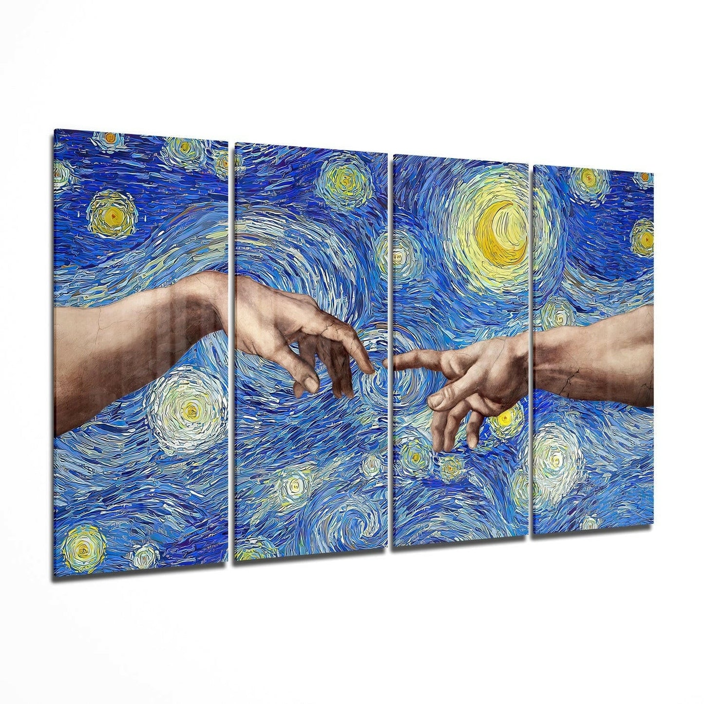 The Creation 4-piece glass wall art gallery set
