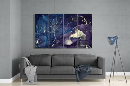 Marble Glass Wall Art - 4-Piece Set