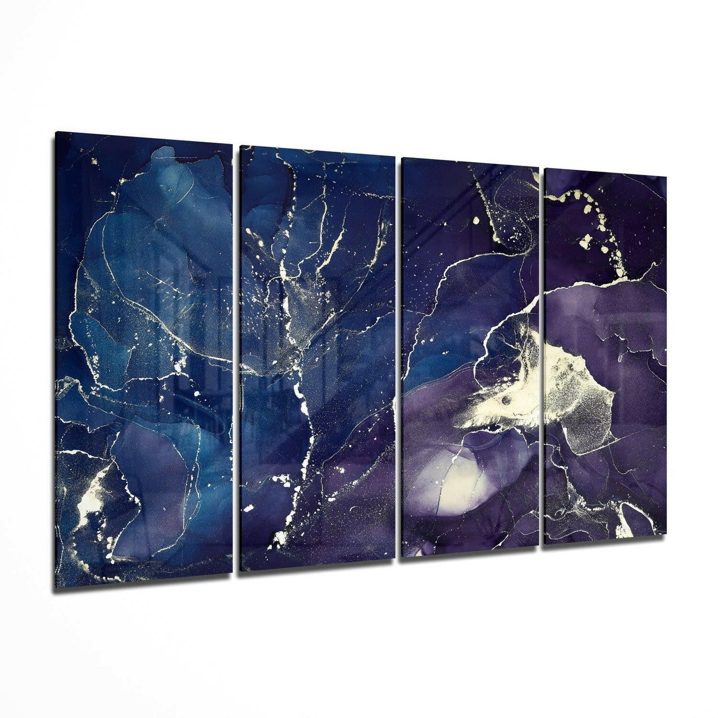 Marble glass wall art 4-piece set