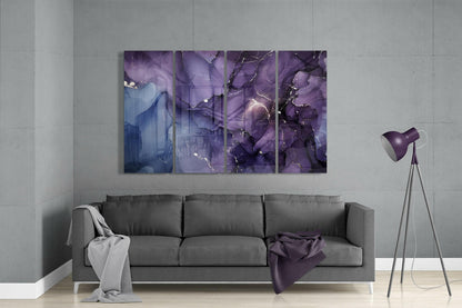Marble Glass Wall Art - 4-Piece Set