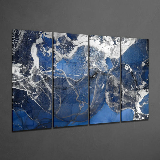 Marble 4-Piece Glass Wall Art