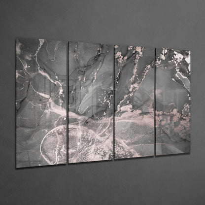 Marble 4-Piece Glass Wall Art
