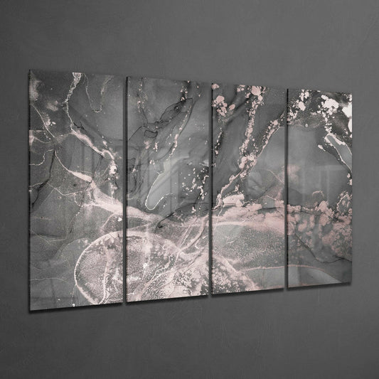 Marble 4-Piece Glass Wall Art