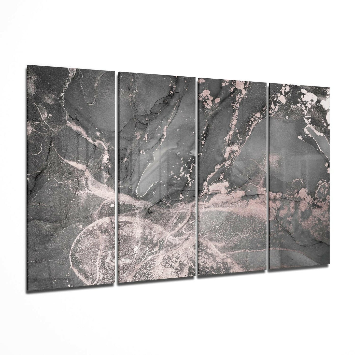Marble 4-piece tempered glass wall art