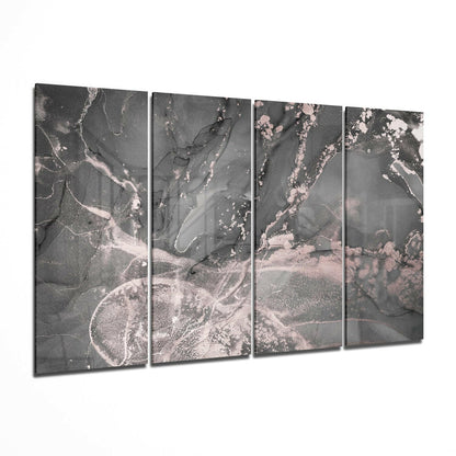 Marble 4-piece tempered glass wall art