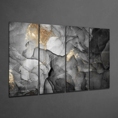 Marble Glass Wall Art - 4-Piece Set