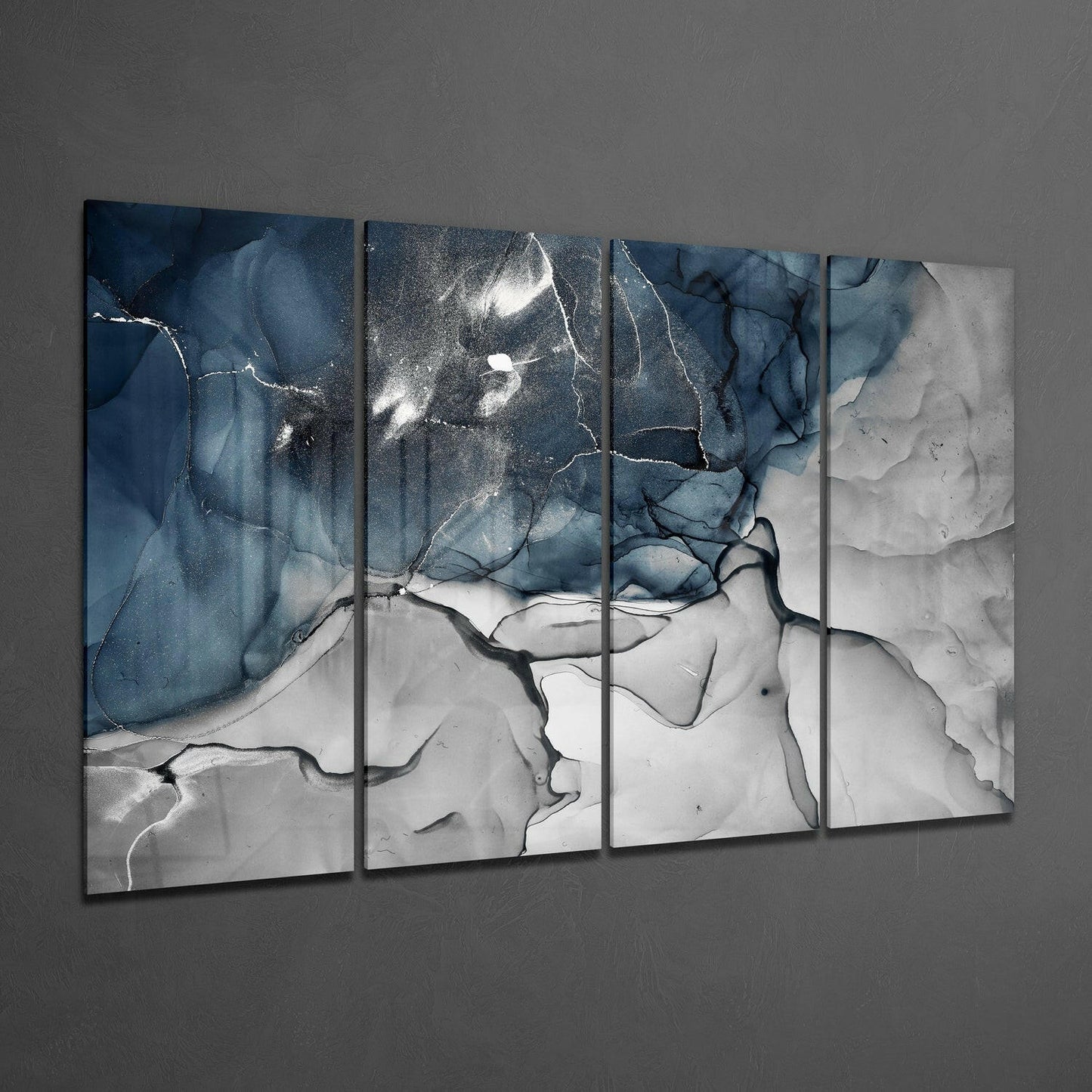 Marble Glass Wall Art - 4-Piece Set