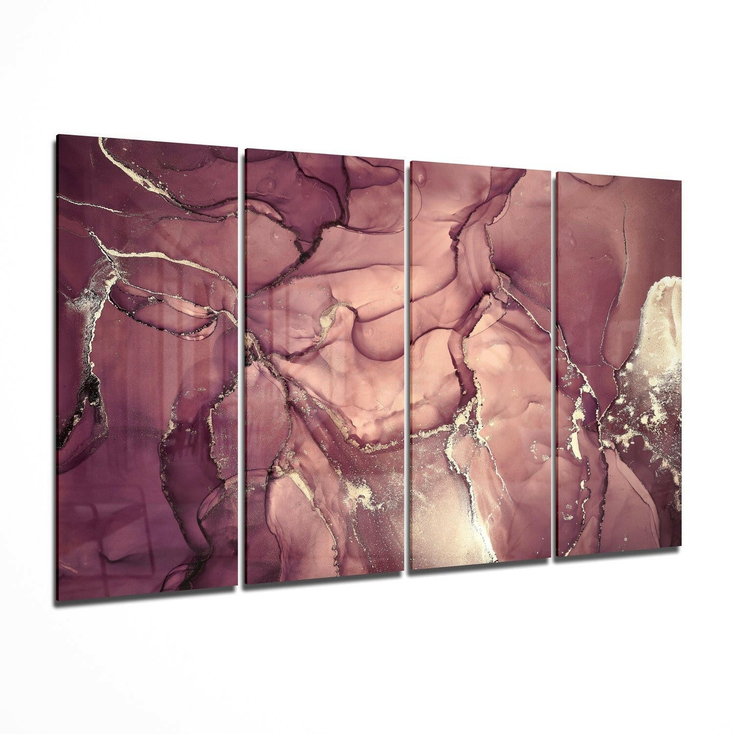 Marble glass wall art with a sleek marble-texture design