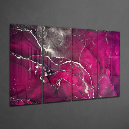 Marble VII 4-Piece Glass Wall Art