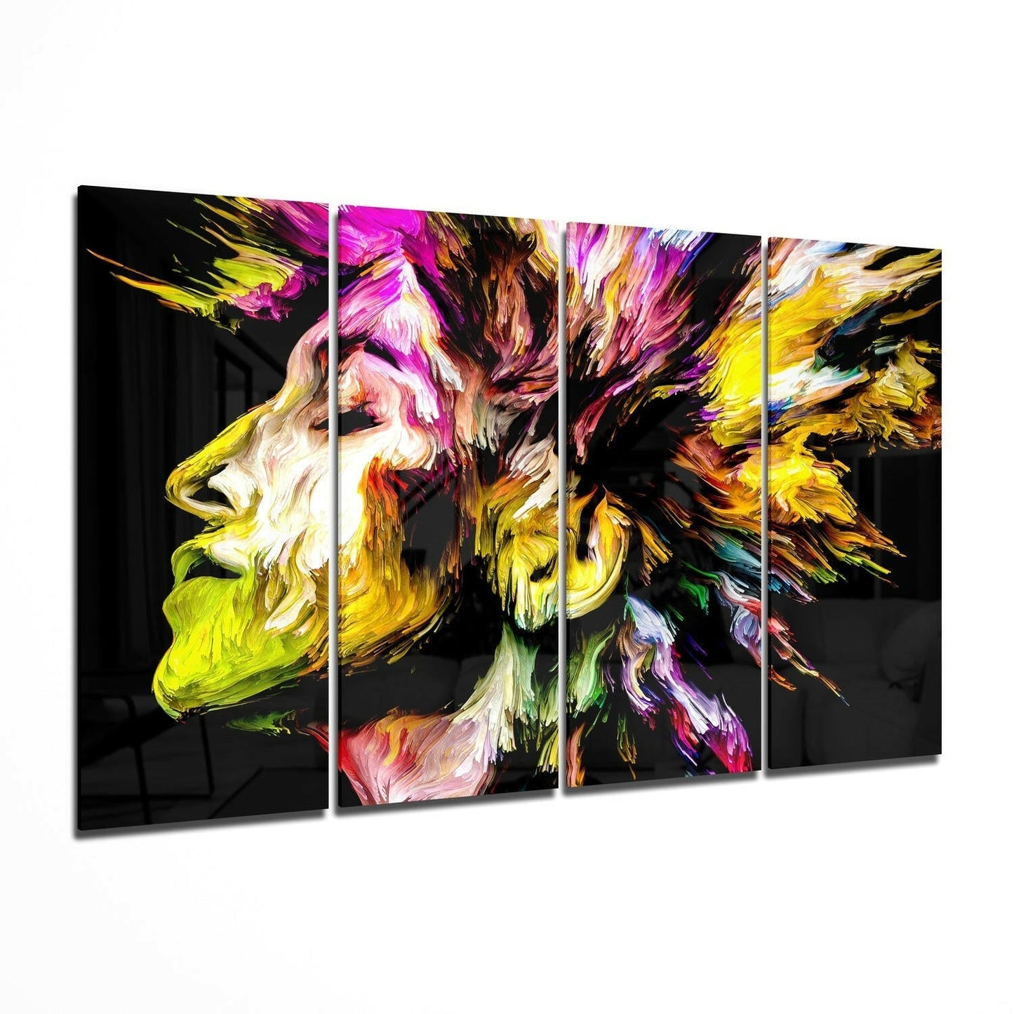 Feel the Music II glass wall art panel