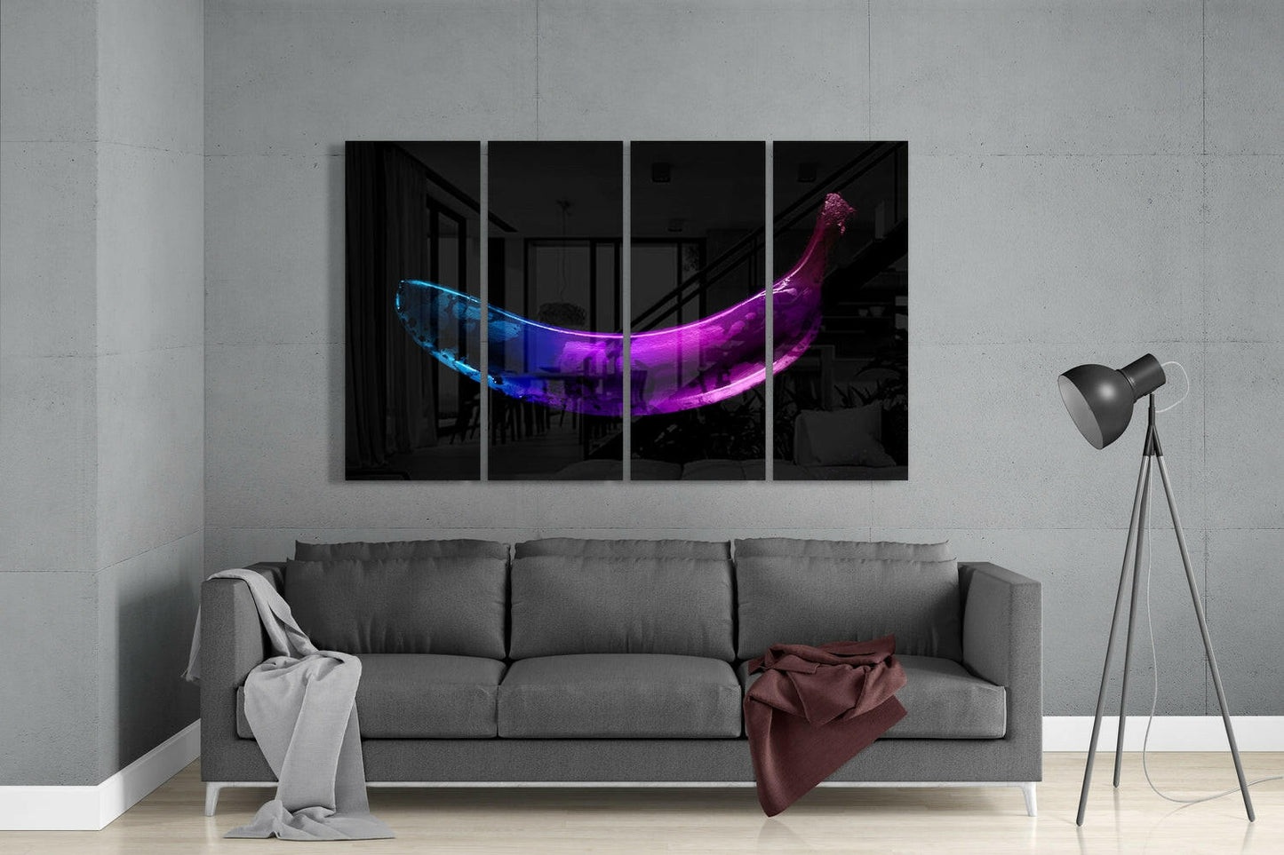 A Banana Glass Wall Art