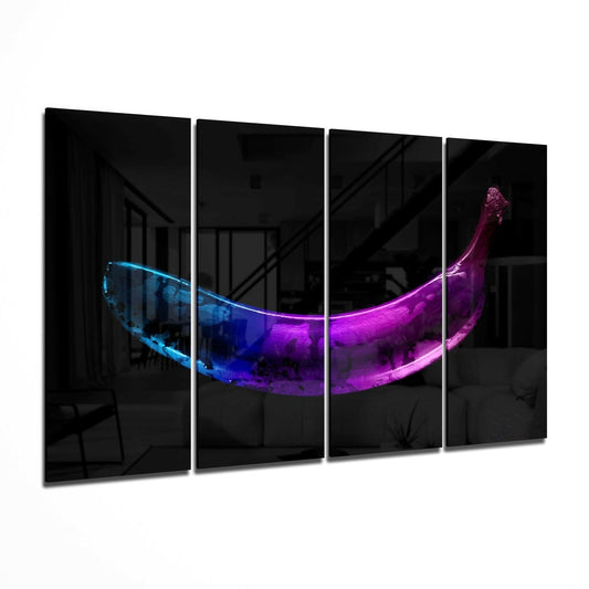 A Banana glass wall art