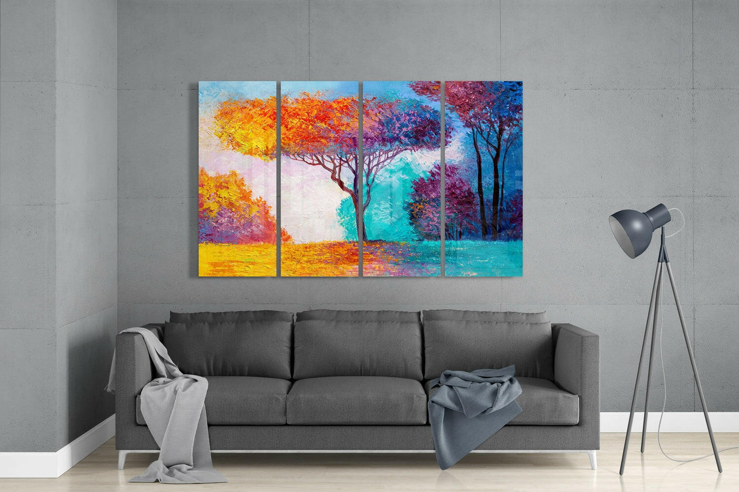 Tree of Life 4-Piece Glass Wall Art Set
