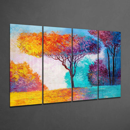 Tree of Life 4-Piece Glass Wall Art Set