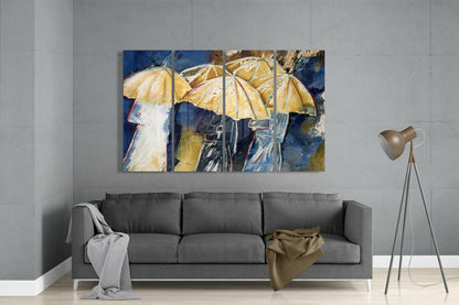 Umbrellas 4 Pieces Mega Glass Wall Art