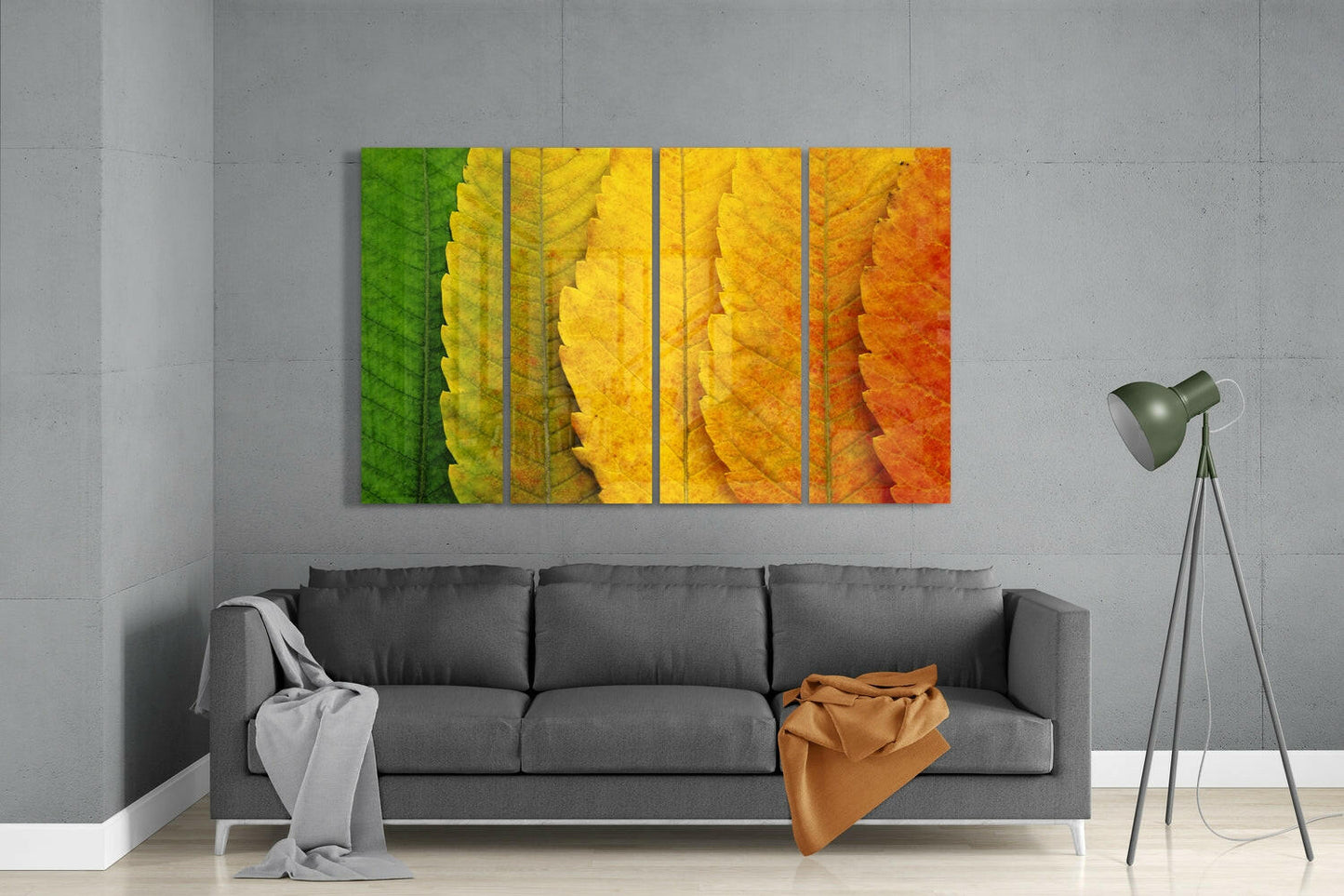 Autumn Leaves Glass Wall Art