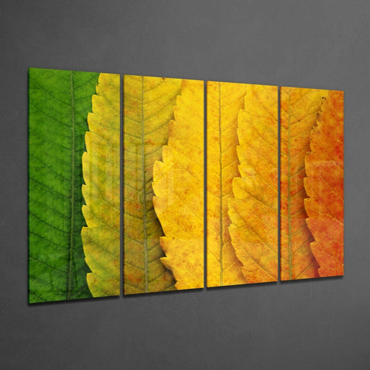 Autumn Leaves Glass Wall Art