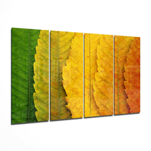 Autumn Leaves glass wall art