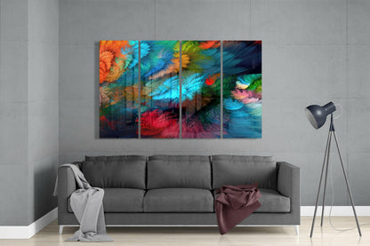 Colorful Touches 4-Piece Glass Wall Art Set