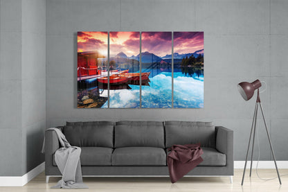 Sunset 4 Pieces Mega Glass Wall Art