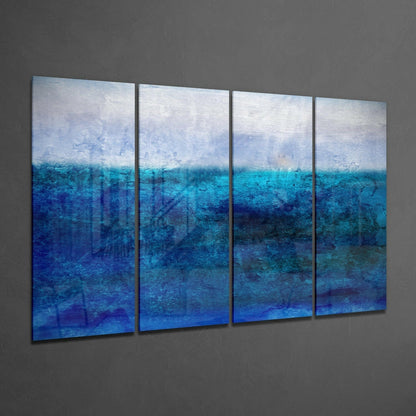 Blue Horizon 4-Piece Glass Wall Art