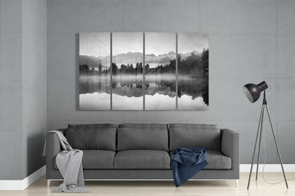 Foggy View 4-Piece Glass Wall Art Set