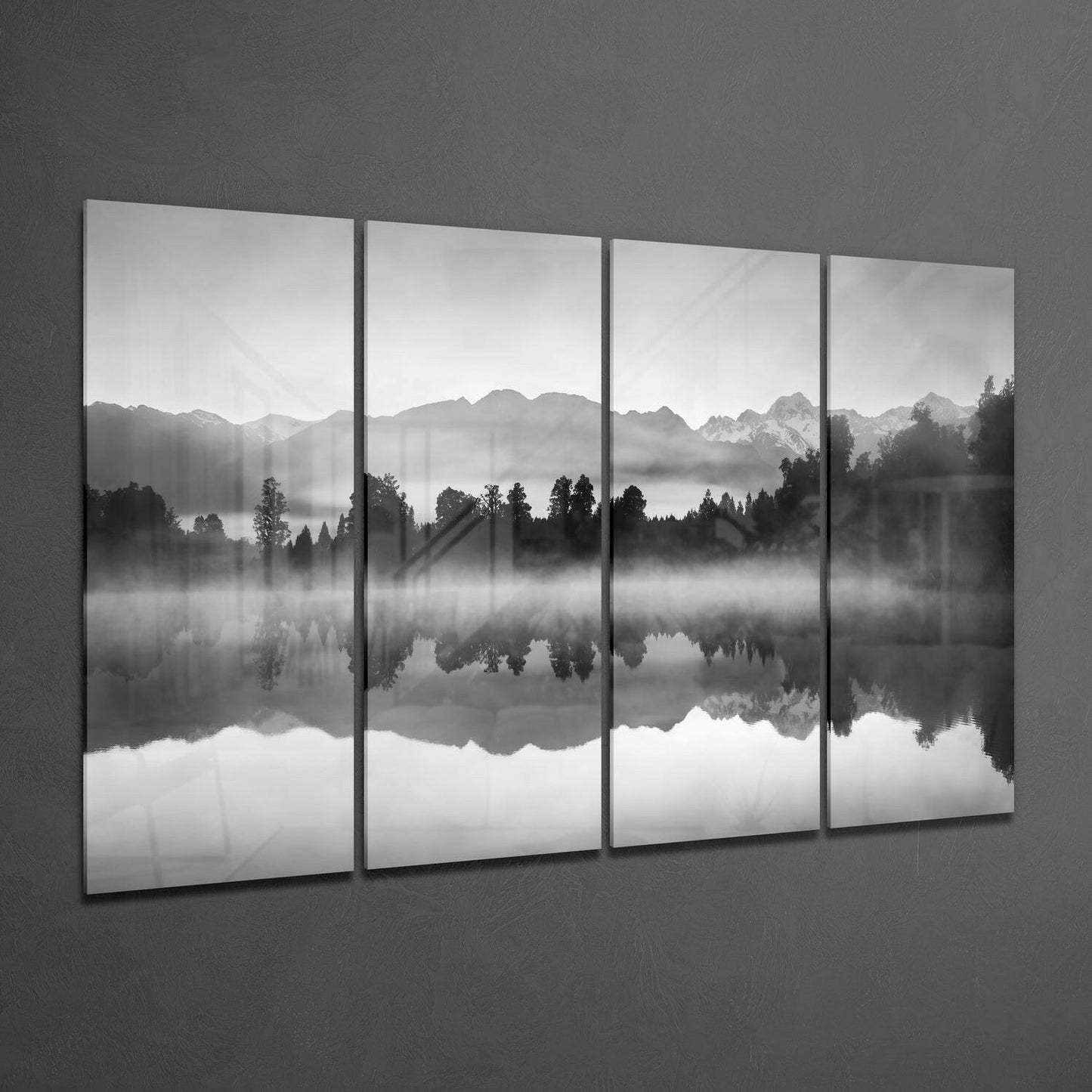 Foggy View 4-Piece Glass Wall Art Set