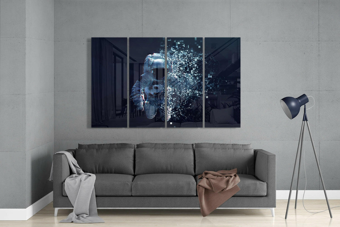 Astronaut Glass Wall Art