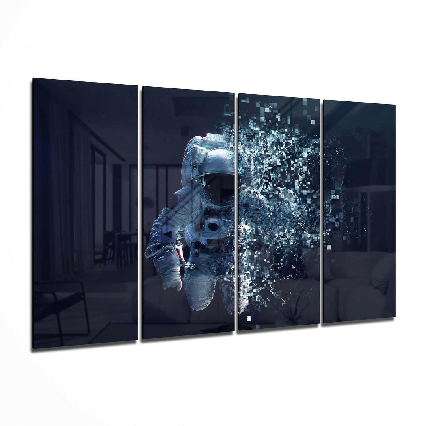 Astronaut glass wall art