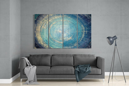 Turquoise 4-Piece Glass Wall Art Set