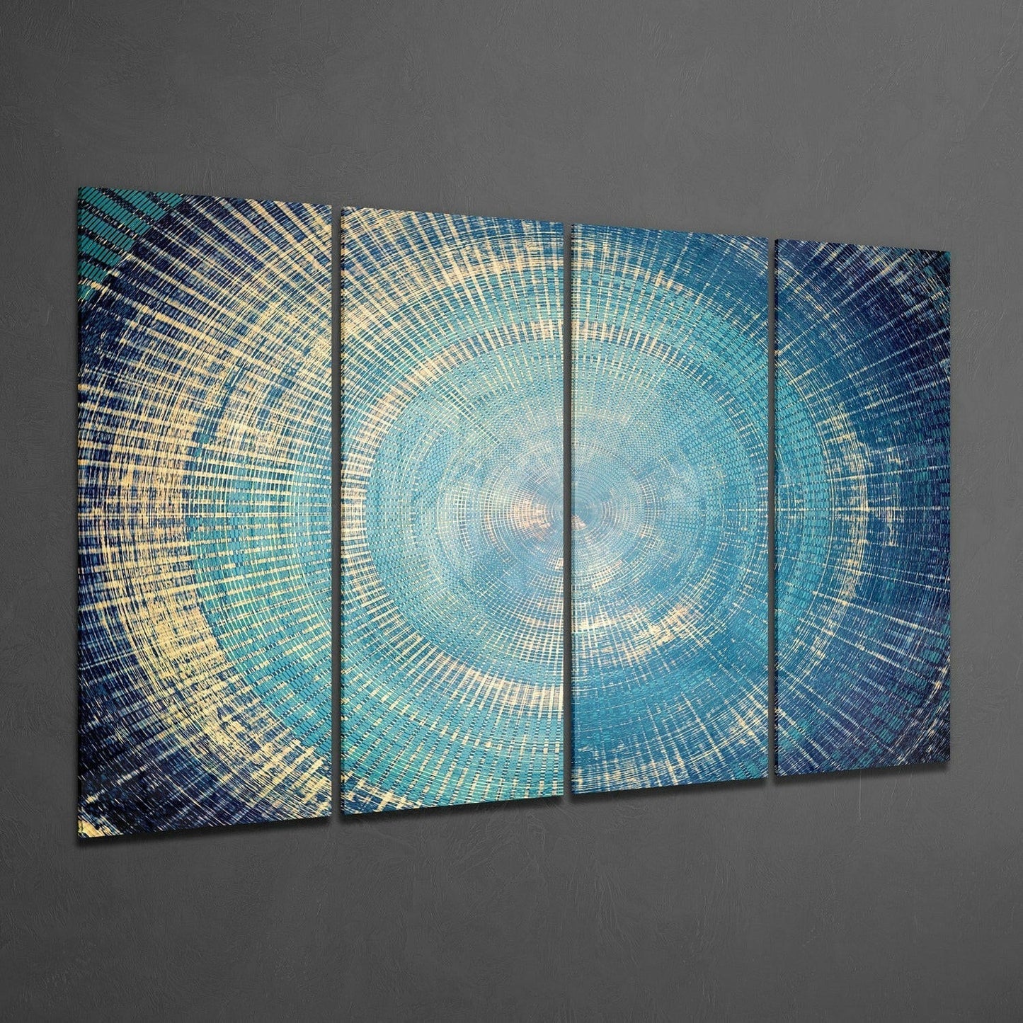 Turquoise 4-Piece Glass Wall Art Set