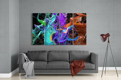 Mixing the Colors 4 Pieces Mega Glass Wall Art
