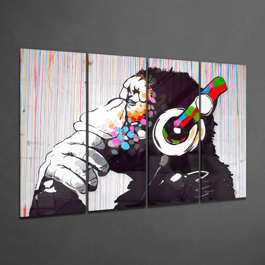 Feel the Music 4-Piece Glass Wall Art