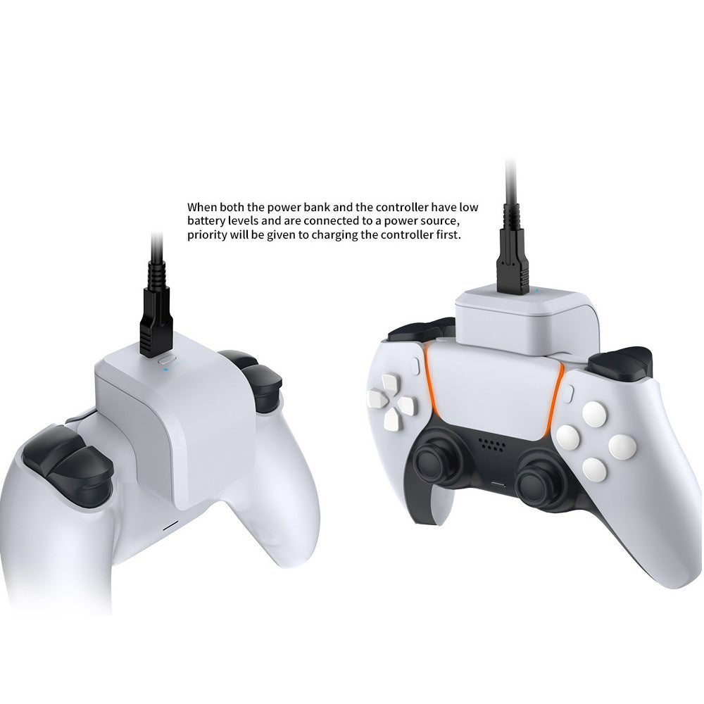 PS5 controller charging while connected to rechargeable battery pack power source