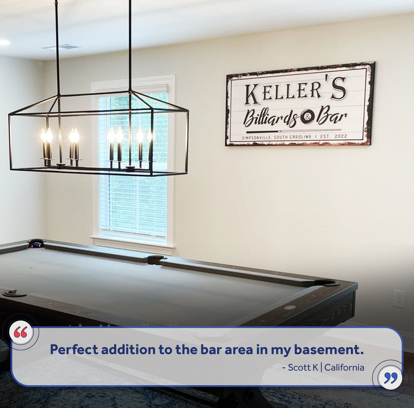 Billiards And Bar Canvas Sign III