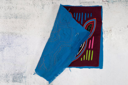 Handsome Rooster Mola Tapestry Folk Art Wall Hanging