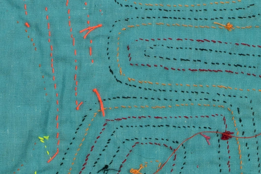 Rooster Mola Tapestry Hand-Stitched Wall Hanging
