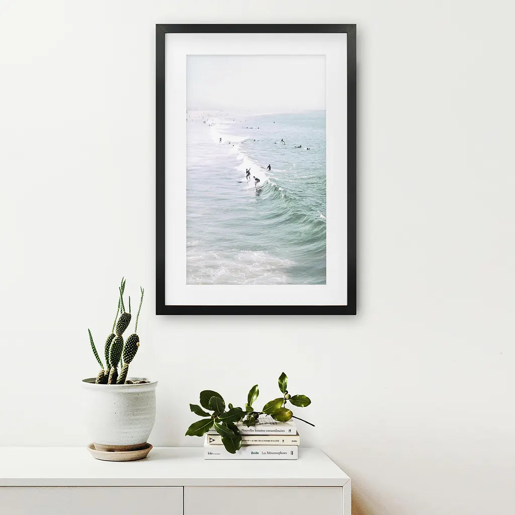 Pastel California Beach Surf Wall Art
