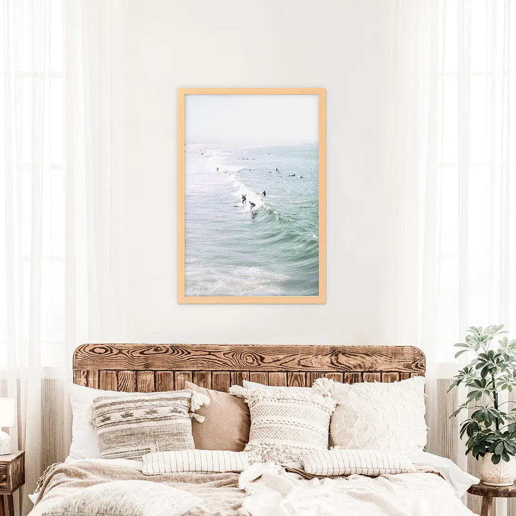 Pastel California Beach Surf Wall Art