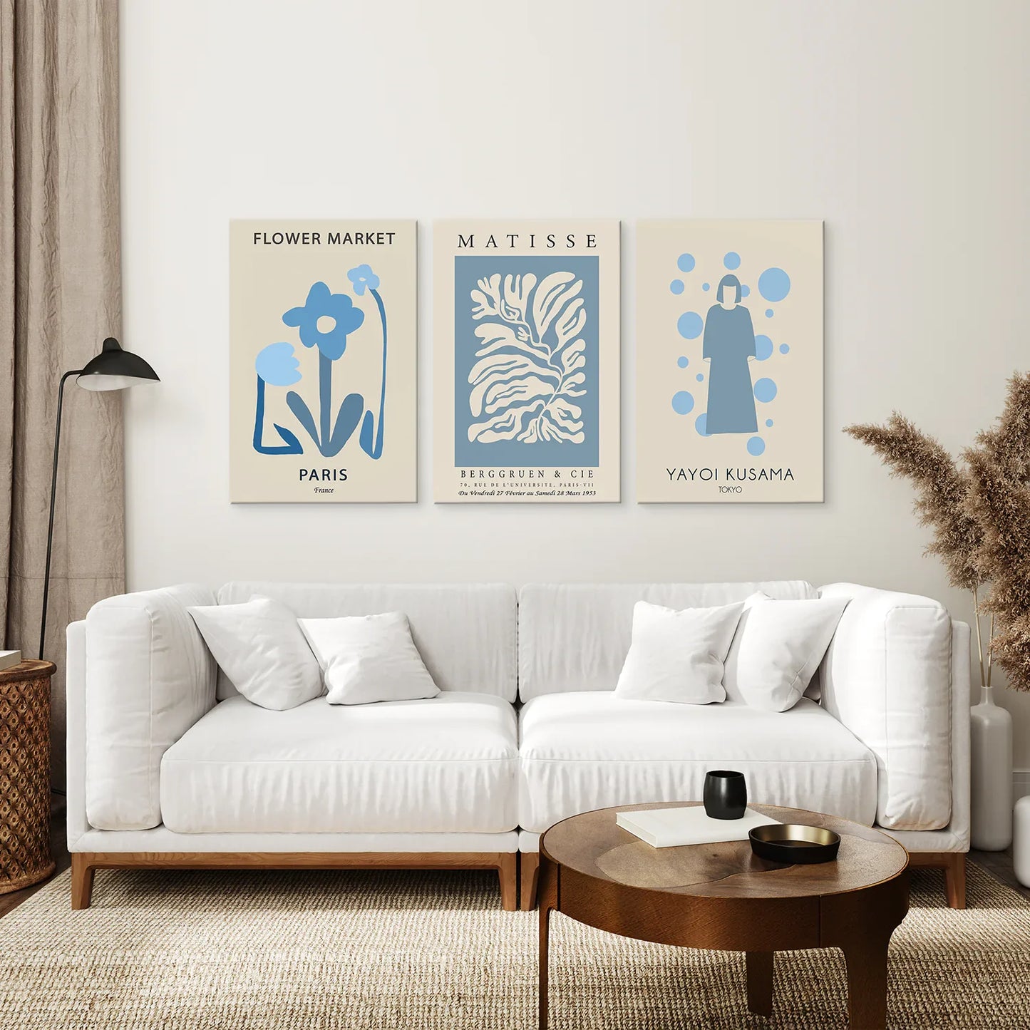 Y2k Travel Wall Art Set of 3, Pastel Blue Poster Bundle