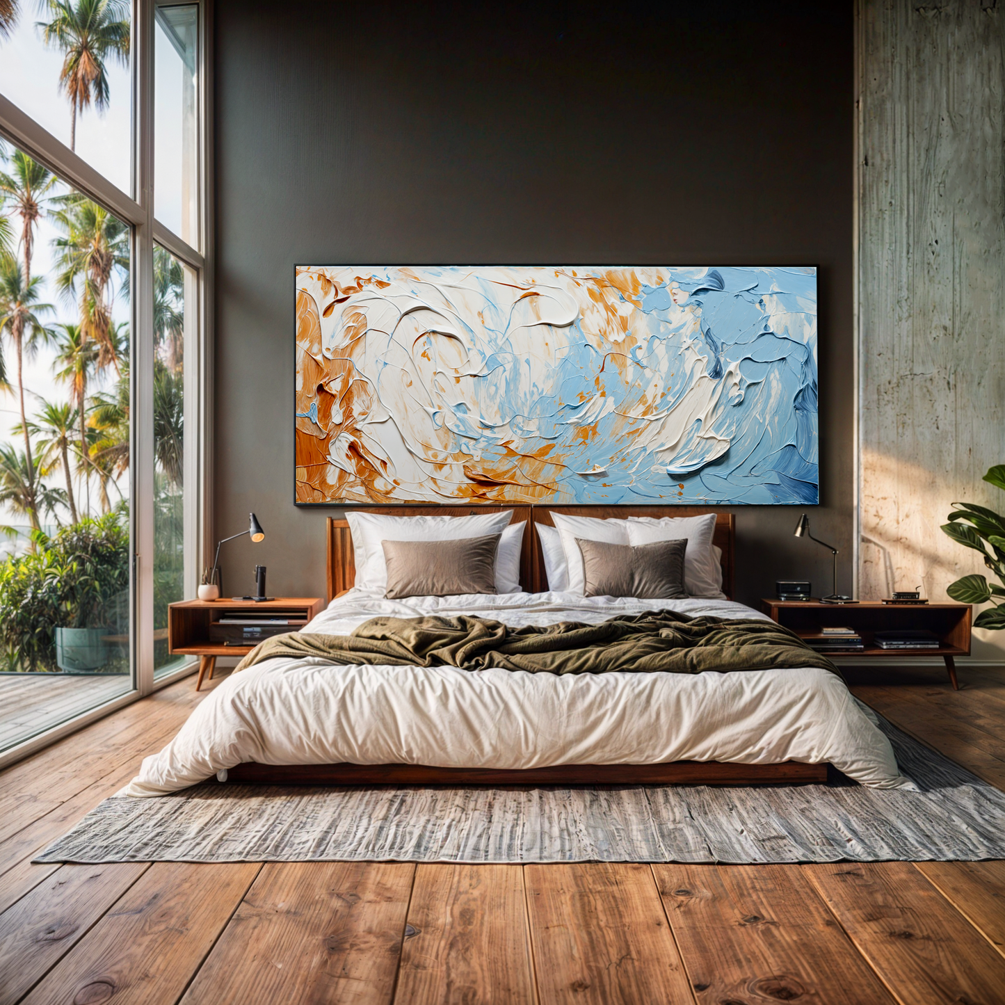 Pebble Tides III textured dynamic abstract canvas wall art