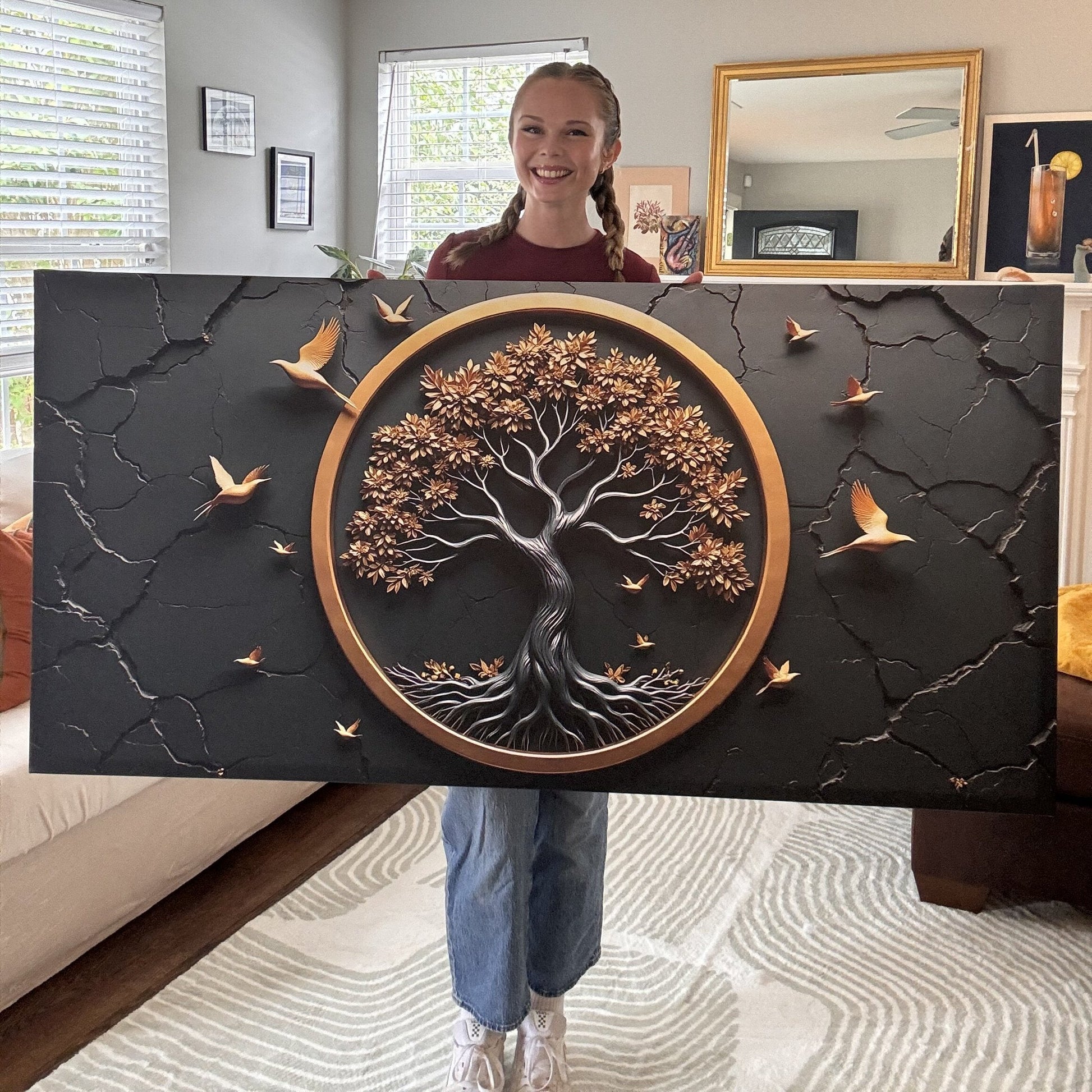 3D Celtic tree of life canvas wall art