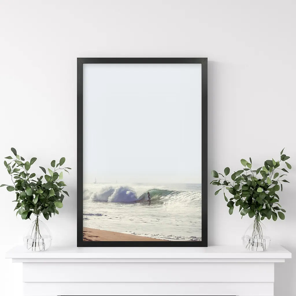 California Surfing Wall Art Print, Coastal Ocean Waves