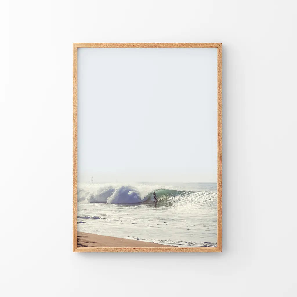 California Surfing Wall Art Print, Coastal Ocean Waves