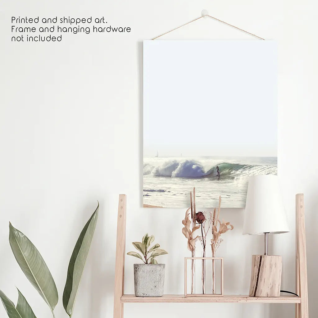 California Surfing Wall Art Print, Coastal Ocean Waves